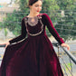 Velvet Anarkali Embroidery Maxi