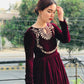 Velvet Anarkali Embroidery Maxi