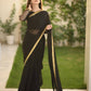 Women's Stitched Lace Work Saree