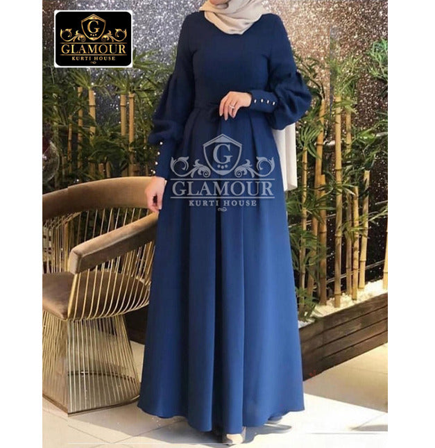 Stitched Abaya With Buttons