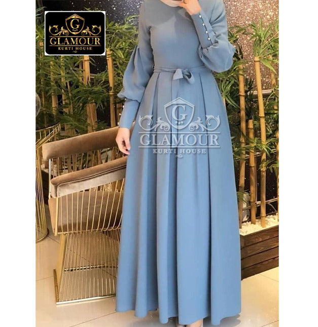 Stitched Abaya With Buttons