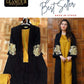 New Yellow Two Piece With Black Embroidery Gown