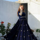 Blue Tilla Embroidery Heavy Flair Maxi