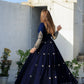 Blue Tilla Embroidery Heavy Flair Maxi