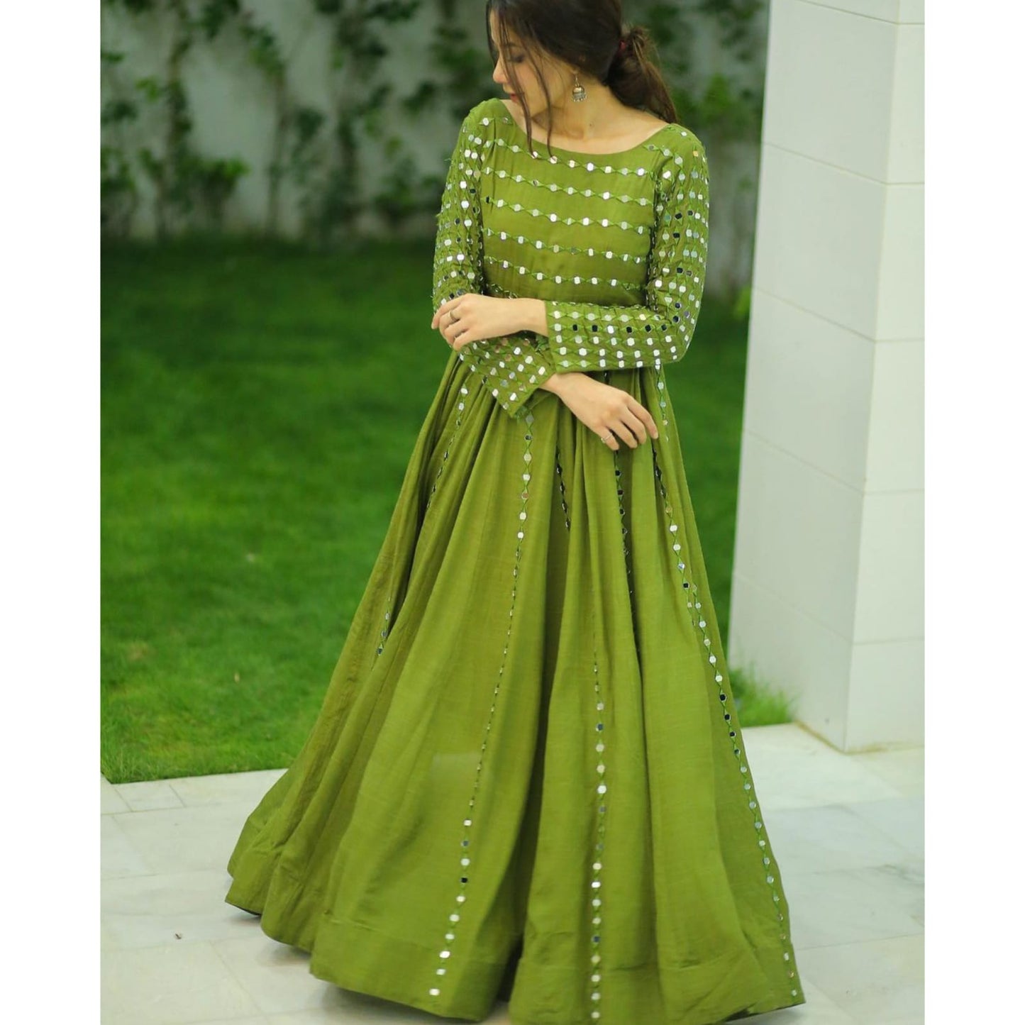 Green Layers Heavy Mirrors Maxi