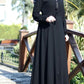 Plain Abaya With Zip Work